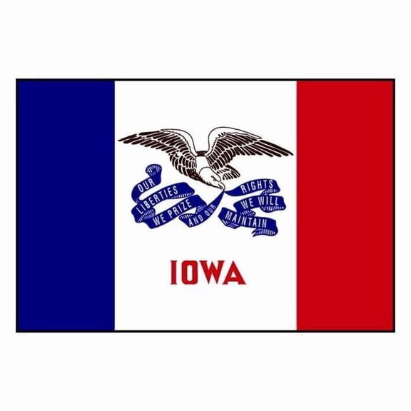 Nylglo Iowa State Flag,3x5 Ft 141760