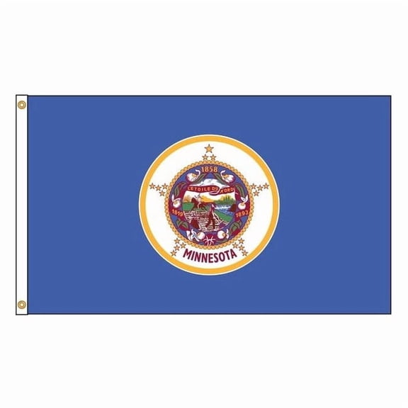 Nylglo Minnesota Flag,4x6 Ft,Nylon 142770