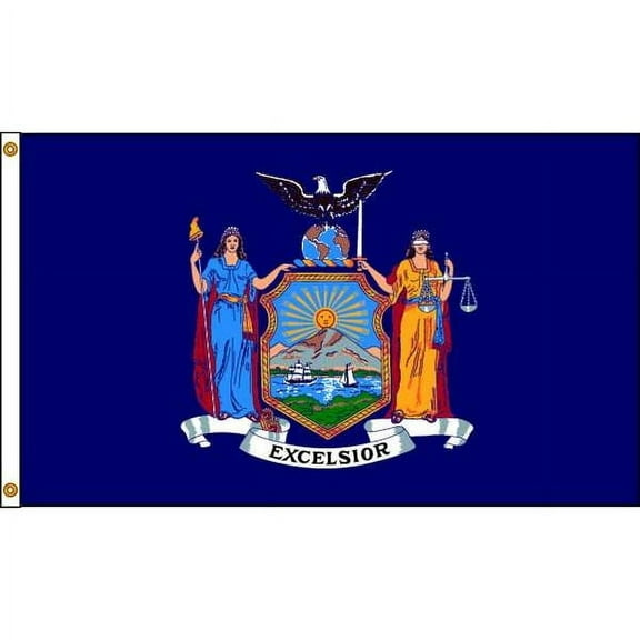 Annin Flagmakers New York Flag,4x6 Ft,Nylon 143870