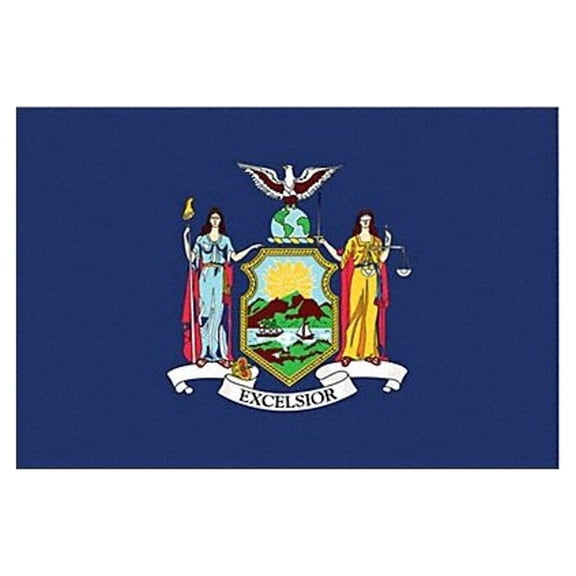 Nylglo New York State Flag,3x5 Ft 143860