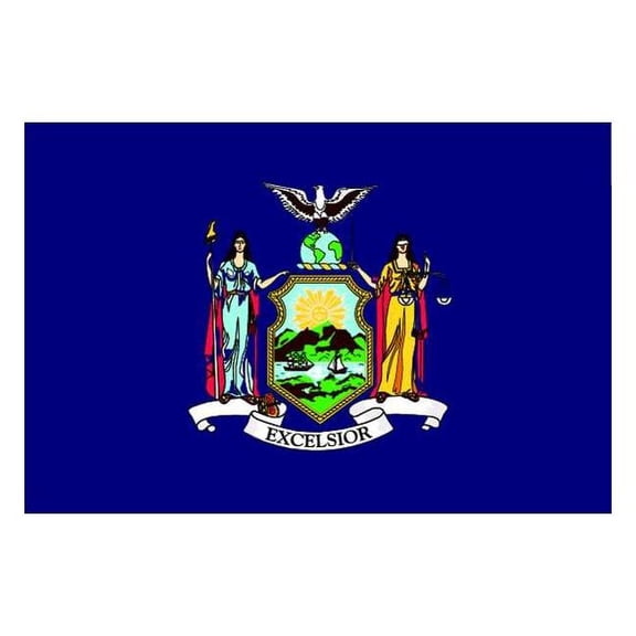 Nylglo New York State Flag,3x5 Ft 143860