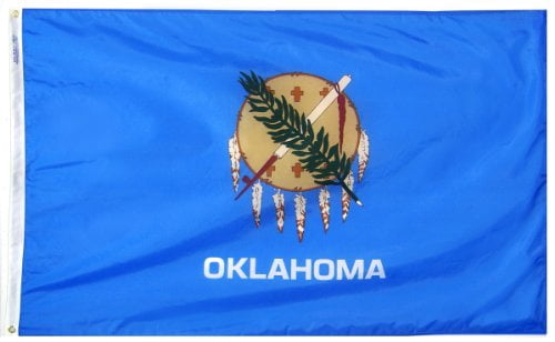 Nylglo Oklahoma State Flag,3x5 Ft 144360