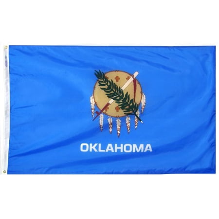 Nylglo Oklahoma State Flag,3x5 Ft 144360