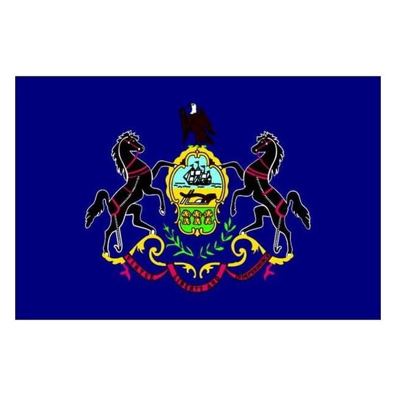 Nylglo Pennsylvania State Flag,3x5 Ft 144660