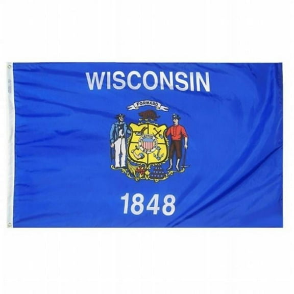 Nylglo Wisconsin State Flag,3x5 Ft 145960