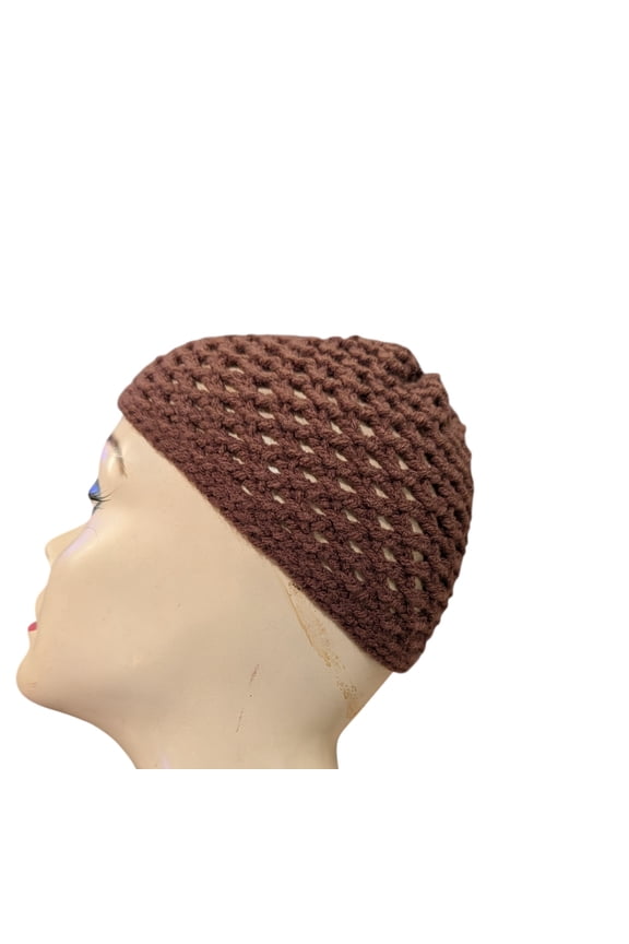 Nylo & Co. Crochet Comfy Kufi in Mocha Brown