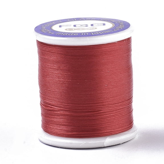 Nylon 66 Coated Beading Threads for Seed Beads Red 0.1mm about 54.68 yards(50m)/roll