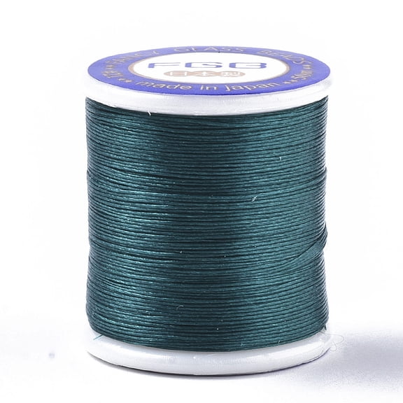 Nylon 66 Coated Beading Threads for Seed Beads Teal 0.1mm 54.68 yards(50m)/roll