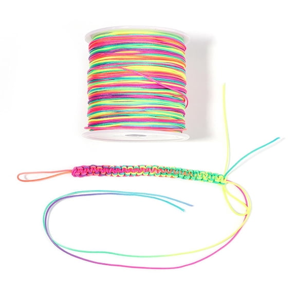 Nylon .8mm Chinese Knot Braided String Necklace Cord for Bracelet Beading Jewelry Making, can cut cord into any length according to your needs,