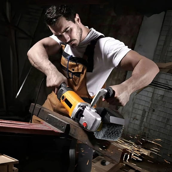 Nylon Abrasive Wire Drum Polishing Wheel Electric Brush for Woodworking Metalworking Wooden Polishing Brush 320Grit