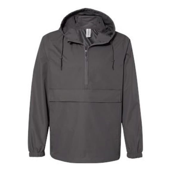 Nylon Anorak Pullover Jacket, Graphite - 2XL
