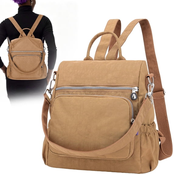 Nylon Anti-Theft Backpack Purse for Women Travel Shoulder Daypack Satchel