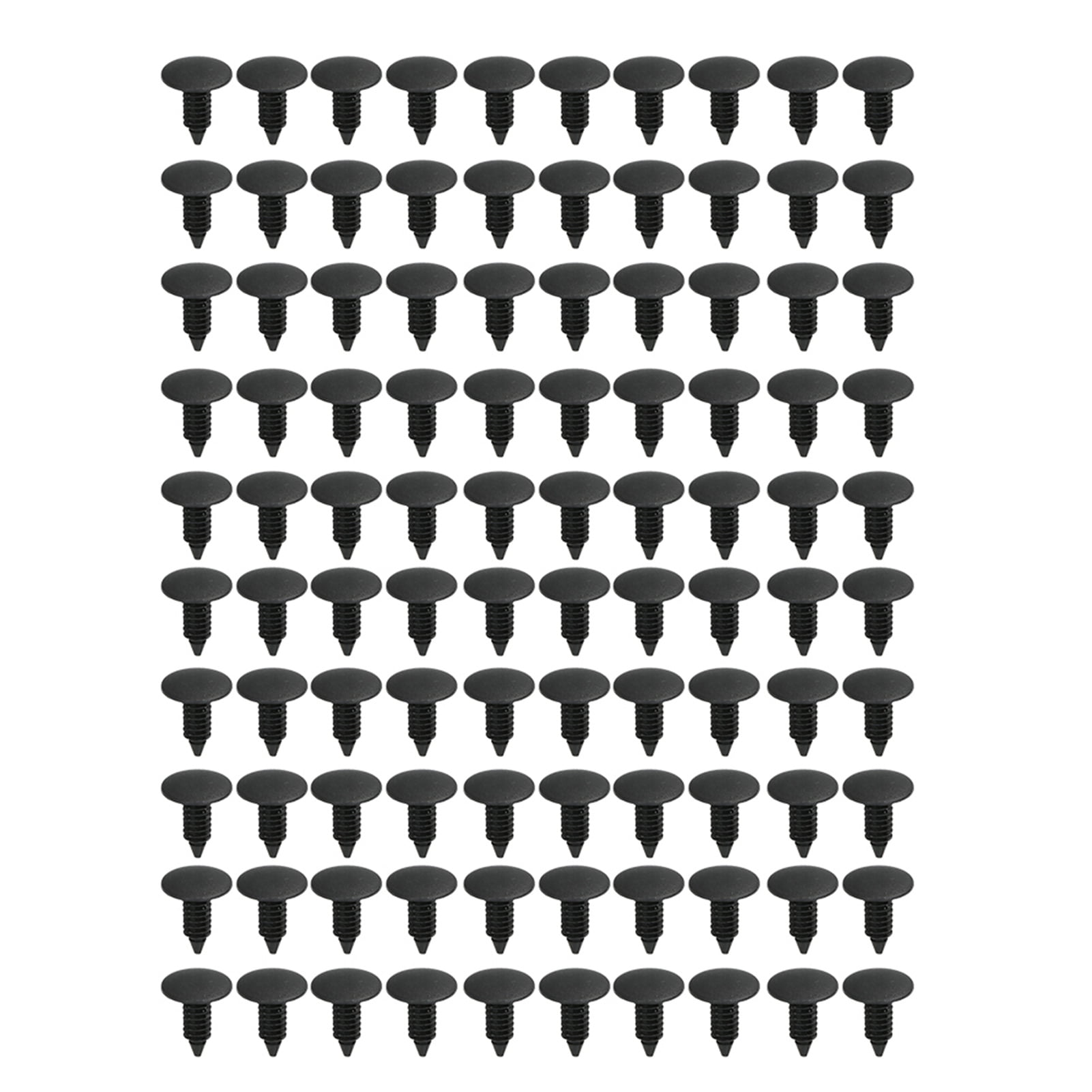 Nylon Auto Body Fastener Rivet Clips - Set of 100 Retainers - Secure ...