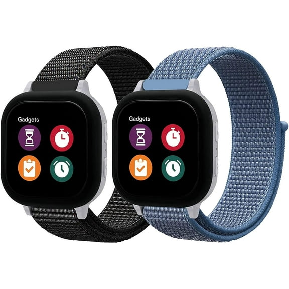 Nylon Bands Compatible with Gizmo Watch - Set of 2 Bands, 20mm Size, Soft and Breathable