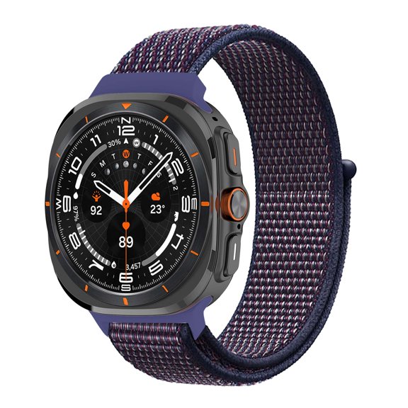 Nylon Bands for Samsung Galaxy Watch Ultra Bands 47mm Men/Women,Soft Breathable Fabric Sport Loop Strap Adjustable Wristband for Samsung Galaxy Watch 7 ultra Band 47 mm,Indigo
