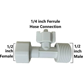 Nylon Bidet T-Adapter, 1/2 inch Male and Female End