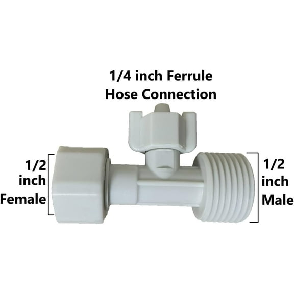 Nylon Bidet T-Adapter, 1/2 inch Male and Female End