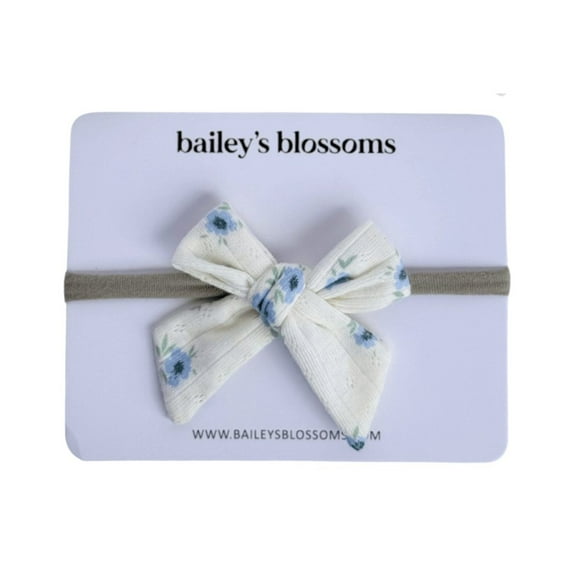 Nylon Bow - Blue Floral