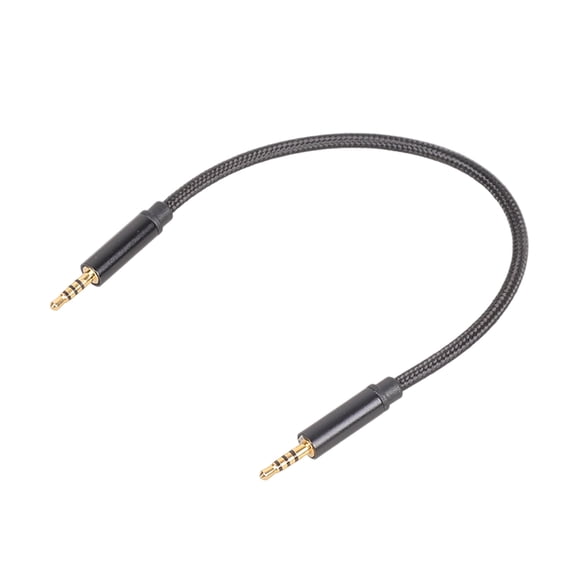 Nylon Braided 2.5mm Cable TRRS 4Pole Stereo Connectors with OFC Cores 2.5mm Male To Male Cable 20cm/7.87inch