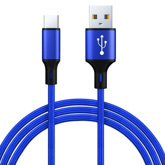 Nylon Braided Charging Cable USB Type C Charger Fast Charging Sync Data Transfer Cord Smartphone Tablet Charging Wire