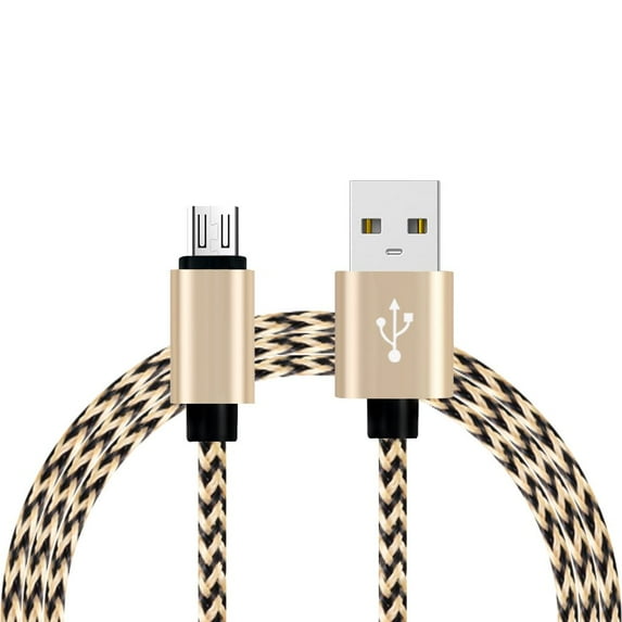 Nylon Braided Data Transmit And Charging Cable Type A & Micro Usb Connector