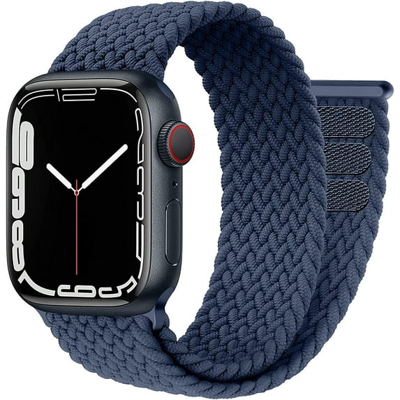 Nylon Braided Solo Loop Band for Apple Watch Bands 45mm 41mm 44mm 40mm 42mm 38mm Adjustable Nylon Stretchable Sport Strap Elastic Replacement Wristband for iWatch Series 8 7 6 SE 5 4 3 2 1