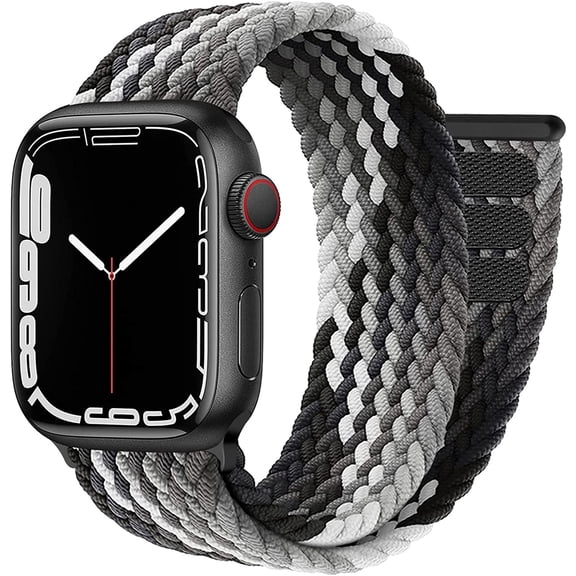 Nylon Braided Solo Loop Band for Apple Watch Bands 45mm 41mm 44mm 40mm 42mm 38mm Adjustable Nylon Stretchable Sport Strap Elastic Replacement Wristband for iWatch Series 8 7 6 SE 5 4 3 2 1