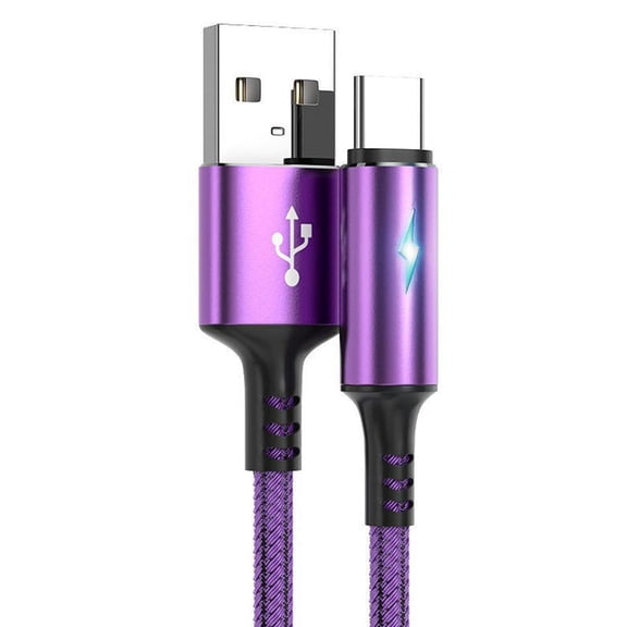 Nylon-Braided USB-C Cable,Durable Fast-Charge Data Lead for Devices