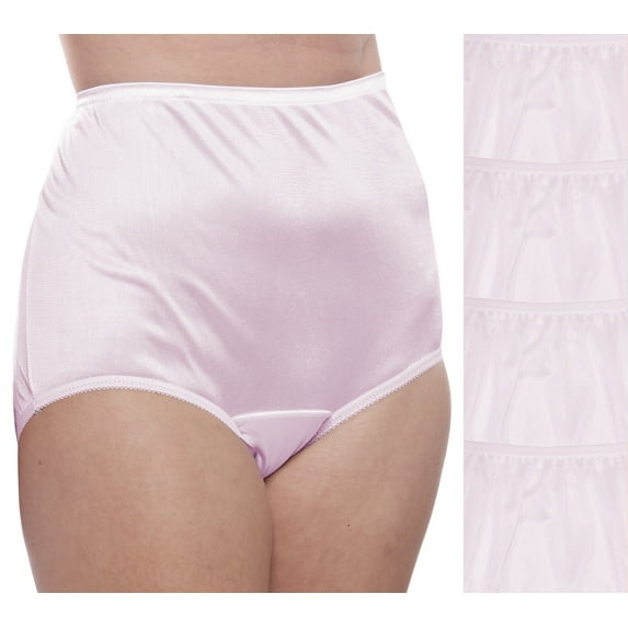 Nylon Brief Panty (Style 331/Plain Jane) 4 Pack in Lilac Size 9