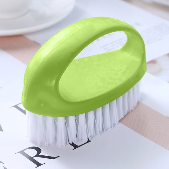 Nylon Bristle Cleaning Brush - Heavy Duty Stiff Bristle Tool for Home Workspace Multi-purpose Scrubbing Small Size Lightweight Durable Cleaning Accessory(Green)