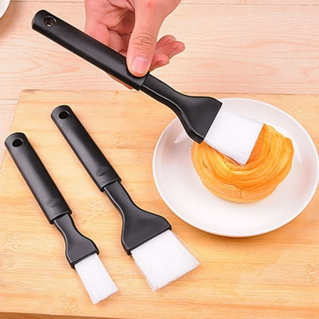 Nylon Bristle Pastry Brush Set, Basting Brush for Cooking, Comfortable Grip for Basting, Baking, Bbq, Roasting, Dishwasher Safe (2 pcs) 8.66x1.89" & 8.07x1.18"