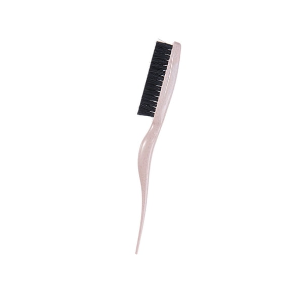 Nylon Bristles Teasing Hair Brush Slick Back Hair Brush with Rattail Pick Teasing Hairbrush for Sectioning and Parting