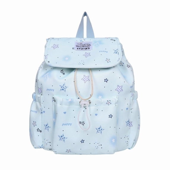 Nylon Buckle and Drawstring Backpack, One Size