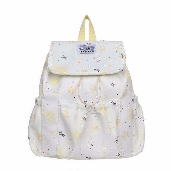 Nylon Buckle and Drawstring Backpack, One Size