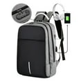 thumbnail image 1 of Nylon Business Backpack with USB Charging Port, Fits 15.6 Inch Laptop, Travel Flight Bag for Men Women Students, 1 of 9