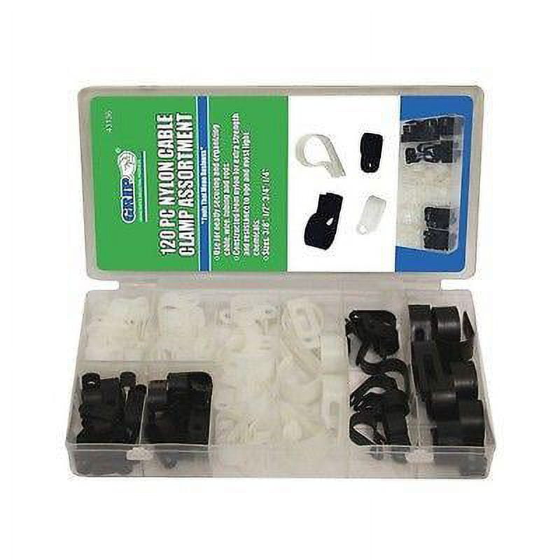 Nylon Cable Clamp Assortment 120pcs
