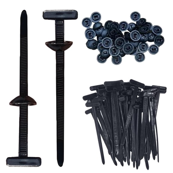 2025 Nylon Cable Tie Nylon Zip Ties Holder 100PCS Pin and Button Zip Ties for Repairing Quick Fix and Hole Fastening (20PCS)