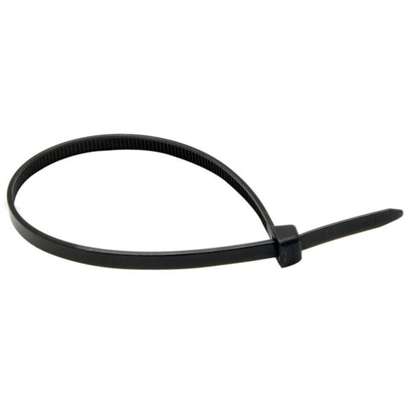 Nylon Cable Tie, Black, 50 pound weight limit, 100 Pieces, 8 inch