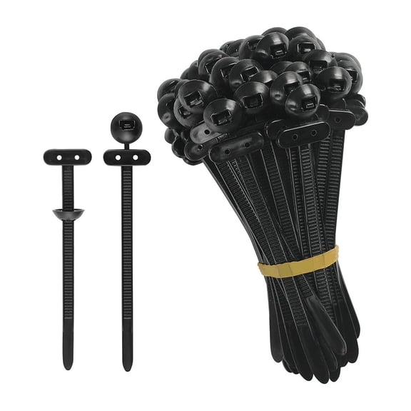 Nylon Cable Tie Buckle - Heavy Duty Self-Locking Nylon for Zip Ties Holder Clip