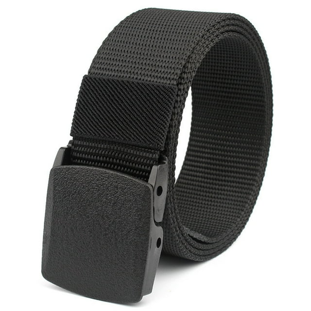 Nylon Canvas  Belt with Plastic Buckle No Holes Fully Adjustable