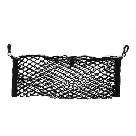 Nylon Car Hatchback Rear Trunk Cargo Organizer Storage Bag Mesh Net Holder Black