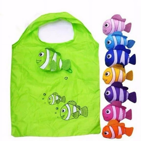 Nylon Cartoon Tote Bag Foldable Shopping Bag Reusable Supermarket Shopping Bag Portable Recyclable Grocery Bag