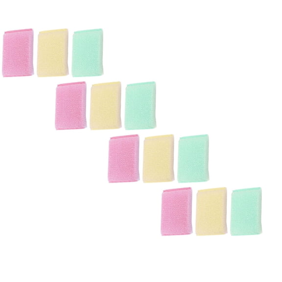 Nylon Cleaning Pad Multi Surface Scratch Free Scour Sponge For Stainless Steel Copper Cookware Ceramic Dishes And Plasticware (B*4, 12 pcs)