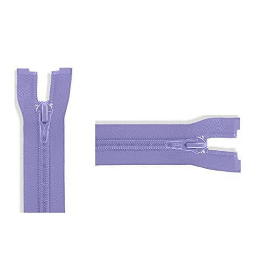 Nylon Coil #8 YKK Heavy Weight Jacket Separating Zipper - Choose Your Length - Color: Lavender #553 - Made in The United States (1 Zipper Per Pack)