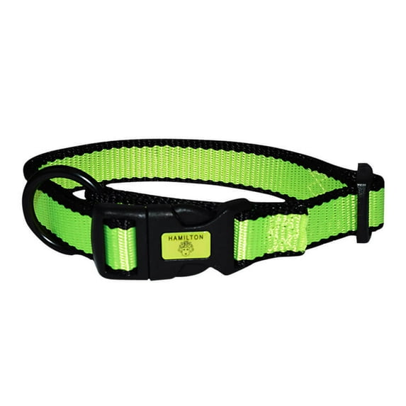 Nylon Collar Adjustable Neon Yellow 3/4" x 16-22"