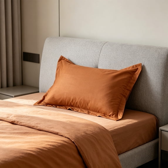 Cooling Nylon Pillowcase, 18.90x29.13in - Soft Breathable Pillow Case for Hot Sleepers | Temperature Regulating, Anti-Wrinkle, Fade Resistant - Coffee