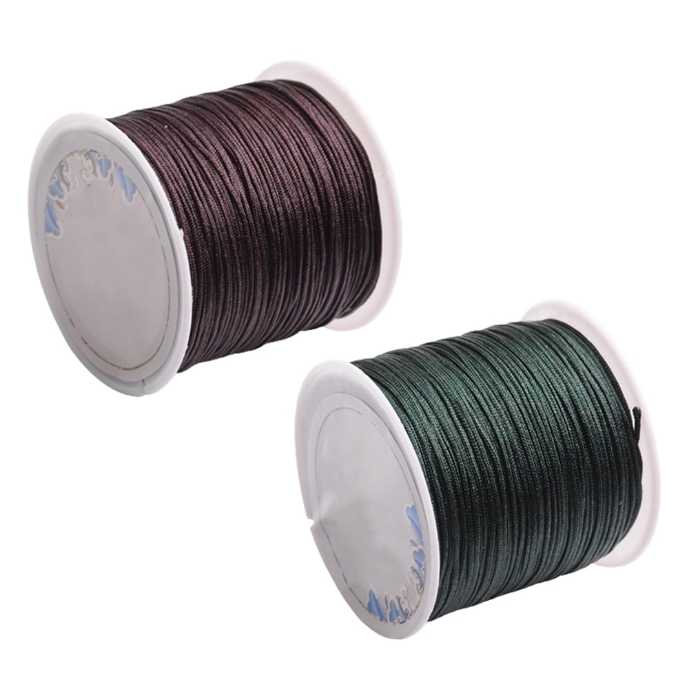 Nylon Cord Satin String for Bracelet Jewelry Making Rattail Macrame Waxed  Trim Cord Necklace Bulk Beading Thread Chinese Knot Craft, 