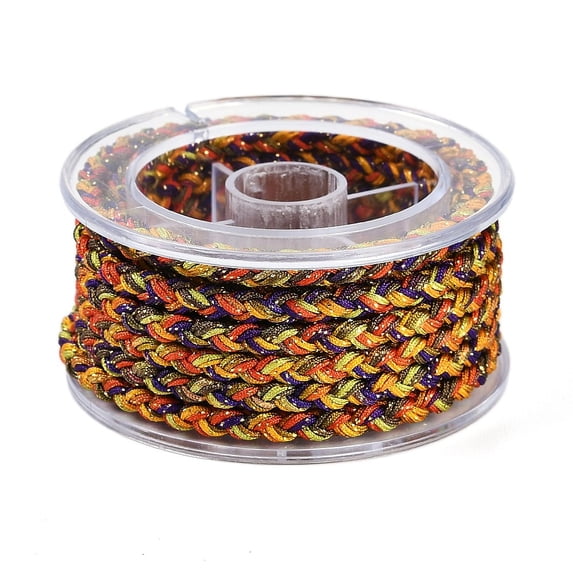 Nylon Cord for Jewelry Making Round Goldenrod 3.8~5mm 2.19 Yards(2m)~3.28 Yards(3m)/Roll