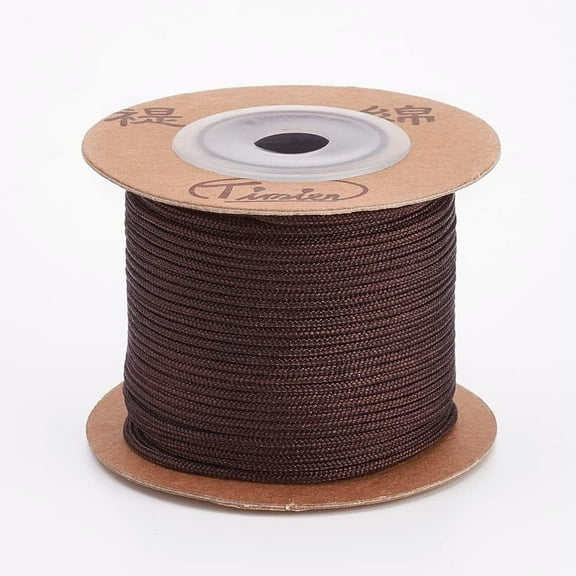 Nylon Cords String Threads Cords Round Coconut Brown 1.5mm 27.34 yards(25m)/roll