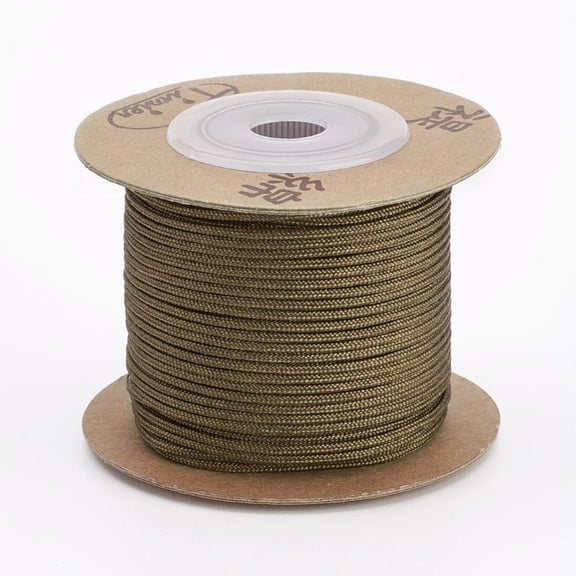 Nylon Cords String Threads Cords Round Coffee 1.5mm about 27.34 yards(25m)/roll
